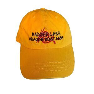 Badger Lake Dragon Boat Bash Yellow Adjustable Cotton Baseball Cap